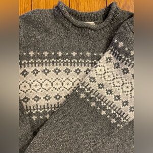 Vintage L.L.Bean men’s wool sweater, size large, rolled neck,sleeves, and hem